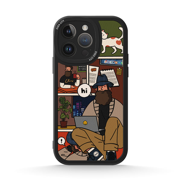Work Beard - Classic Black - iPhone Case