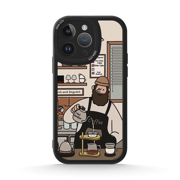 Coffee Beard - Classic Black - iPhone Case