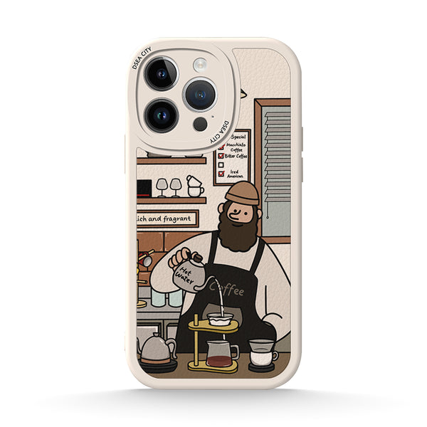 Coffee Beard - Dark Night Green - iPhone Case